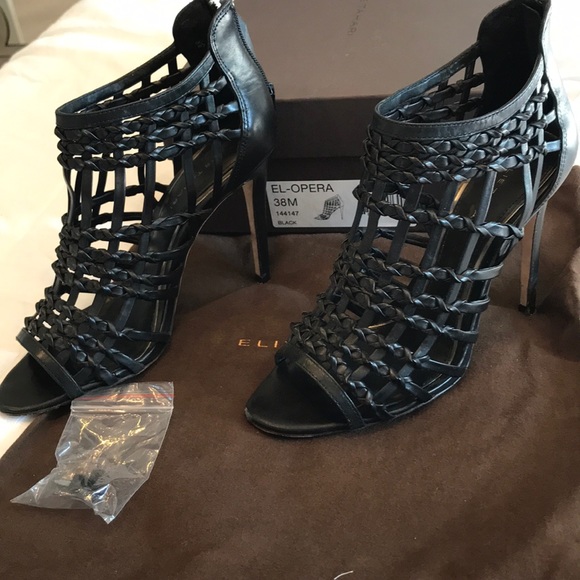 Elie Tahari Shoes - Elie Tahari black caged Heel size 8